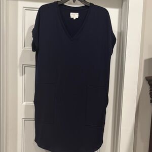 Lou & Grey Midnight Blue V-Neck Dress